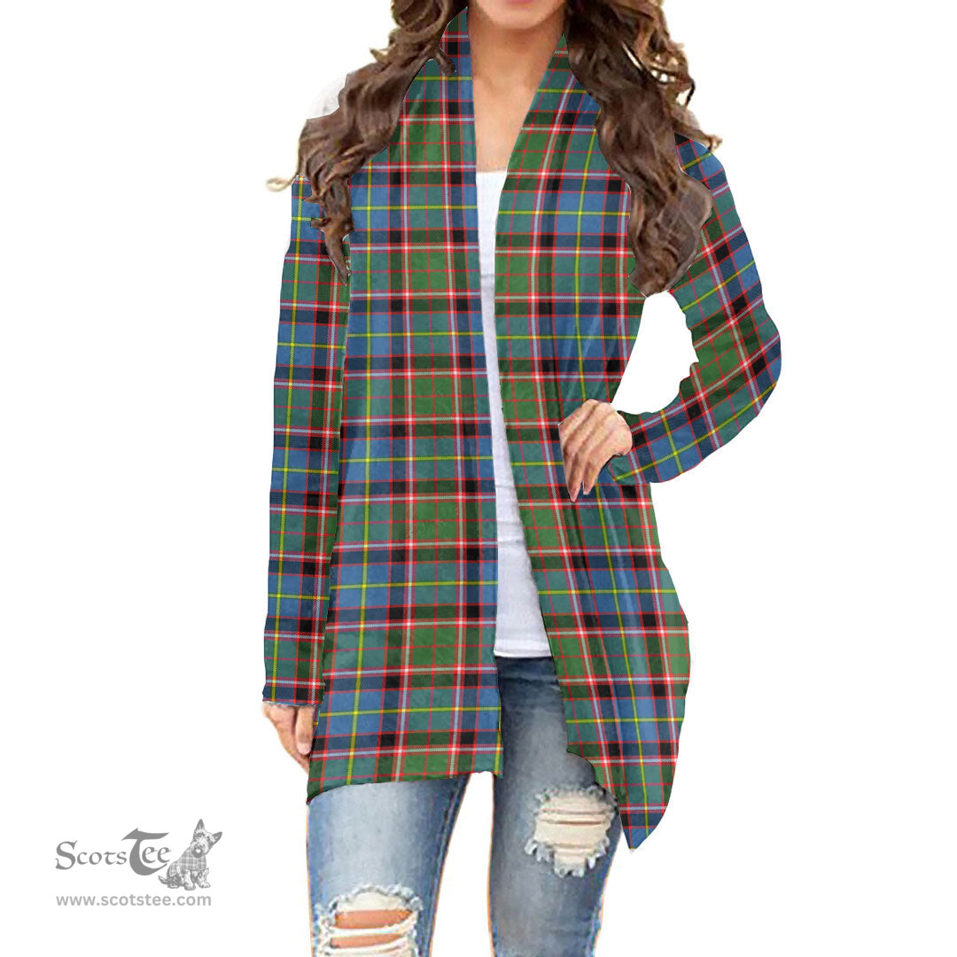 Scottish Stirling & Bannockburn District Clan Tartan Womens Cardigan Long Sleeve