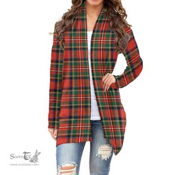 Scottish Stewart Royal Modern Clan Tartan Womens Cardigan Long Sleeve