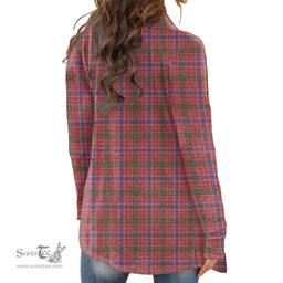 Scottish MacRae Ancient Clan Tartan Crest Womens Cardigan Long Sleeve