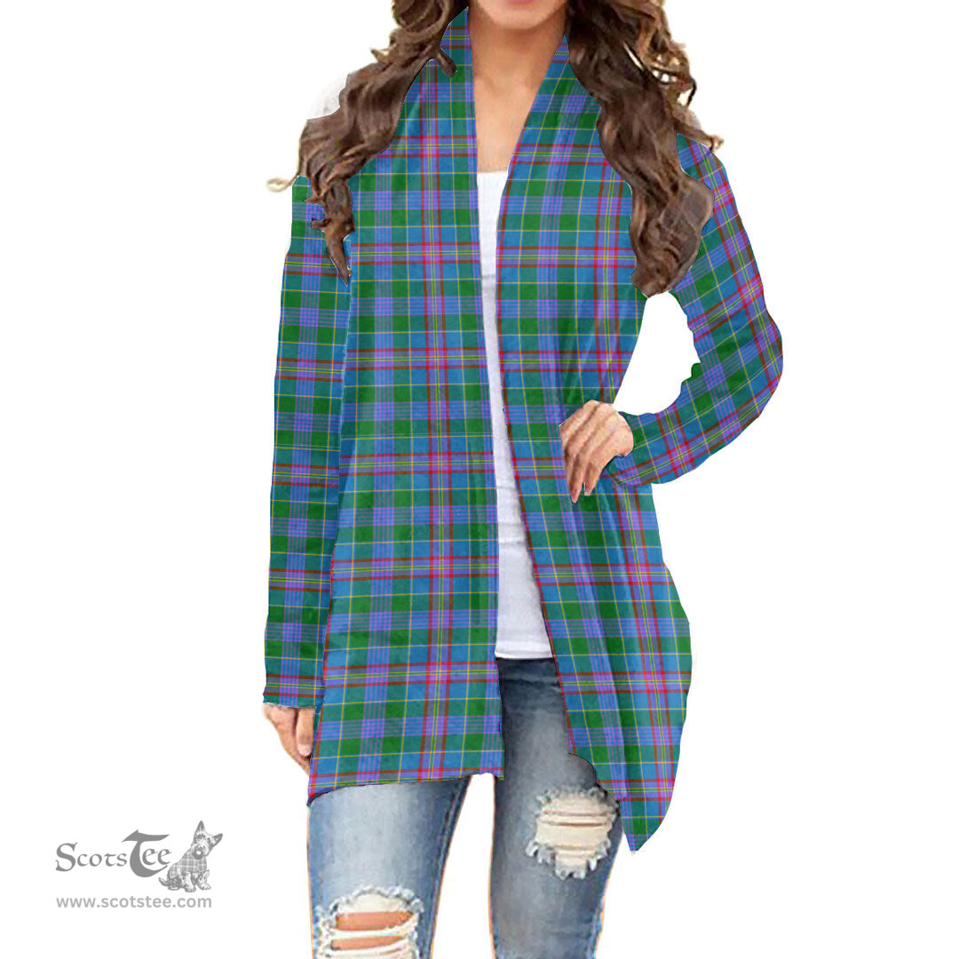 Scottish Pitcairn Hunting Clan Tartan Womens Cardigan Long Sleeve
