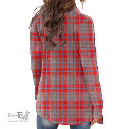Scottish Moubray Clan Tartan Crest Womens Cardigan Long Sleeve
