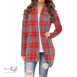 Scottish Moubray Clan Tartan Crest Womens Cardigan Long Sleeve