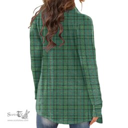 Scottish Ross Hunting Ancient Clan Tartan Womens Cardigan Long Sleeve
