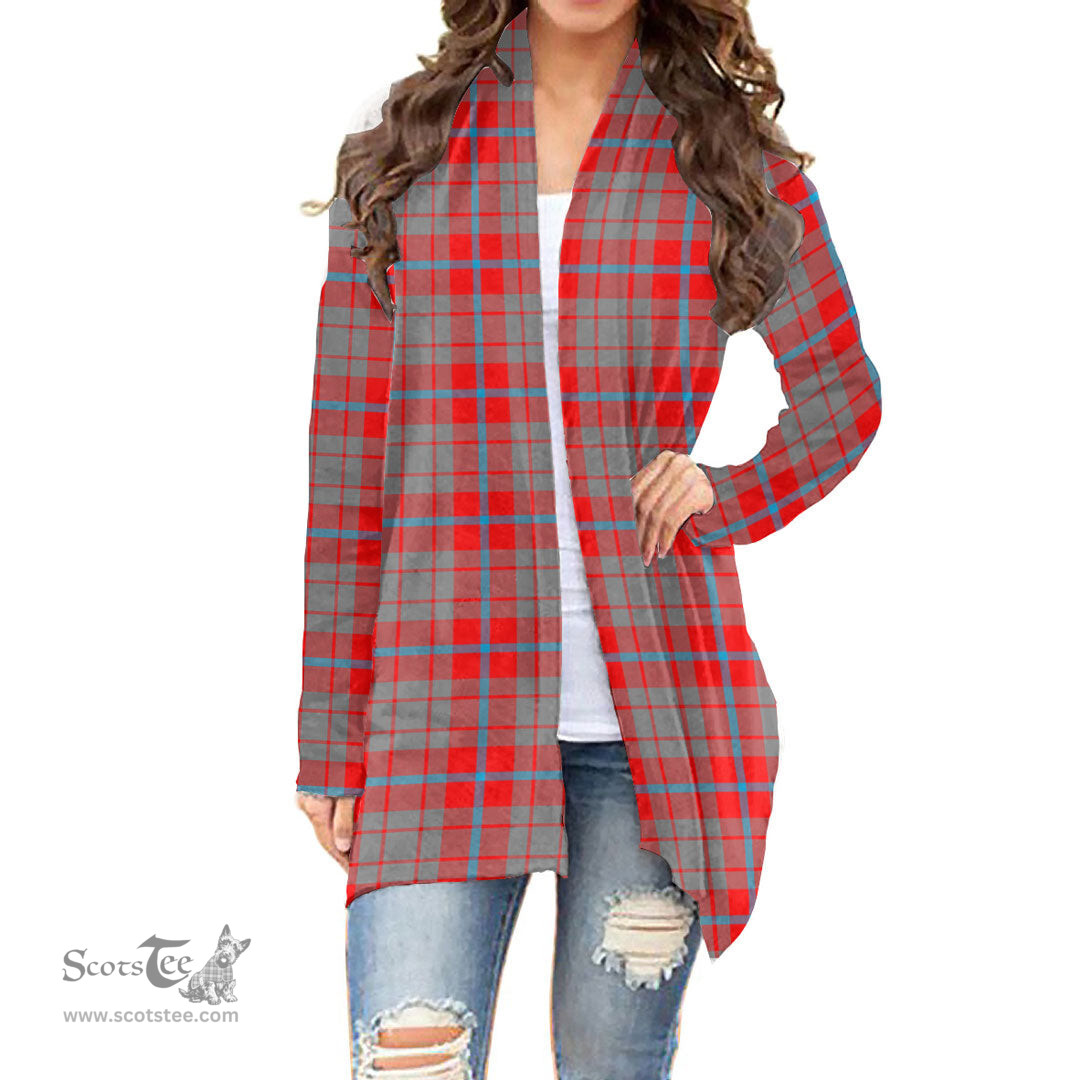 Scottish Moubray Clan Tartan Womens Cardigan Long Sleeve