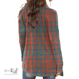 Scottish Matheson Ancient Clan Tartan Womens Cardigan Long Sleeve