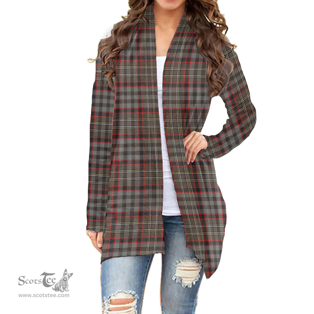 Scottish Nicolson Hunting Weathered Clan Tartan Womens Cardigan Long Sleeve