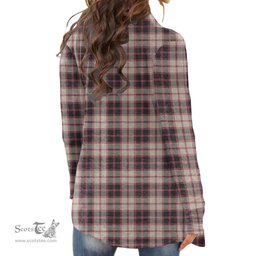 Scottish MacPherson Hunting Ancient Clan Tartan Crest Womens Cardigan Long Sleeve