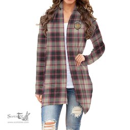 Scottish MacPherson Hunting Ancient Clan Tartan Crest Womens Cardigan Long Sleeve