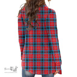 Scottish MacTavish Modern Clan Tartan Womens Cardigan Long Sleeve