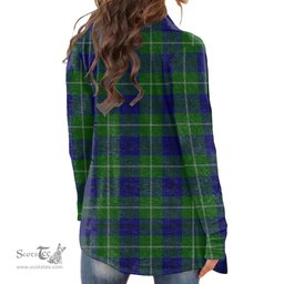 Scottish Oliphant Modern Clan Tartan Womens Cardigan Long Sleeve