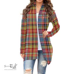 Scottish Ogilvie of Airlie Ancient Clan Tartan Crest Womens Cardigan Long Sleeve