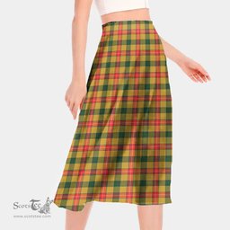 Scottish Baxter Clan Tartan Womens Long Section Chiffon Skirt Tartan Skirt