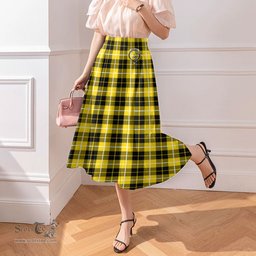 Scottish Barclay Dress Modern Clan Crest Tartan Womens Long Section Chiffon Skirt Tartan Skirt
