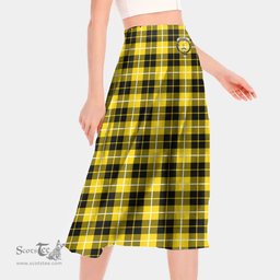 Scottish Barclay Dress Modern Clan Crest Tartan Womens Long Section Chiffon Skirt Tartan Skirt