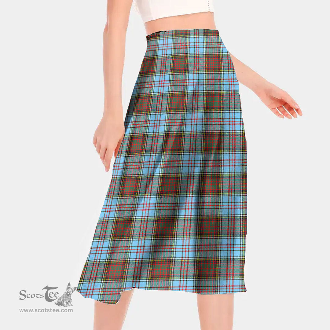 Scottish Anderson Ancient Clan Tartan Womens Long Section Chiffon Skirt Tartan Skirt