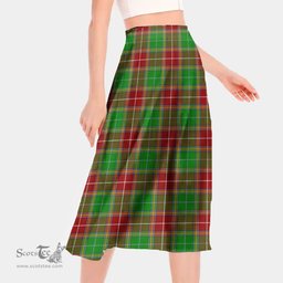 Scottish Baxter Modern Clan Tartan Womens Long Section Chiffon Skirt Tartan Skirt