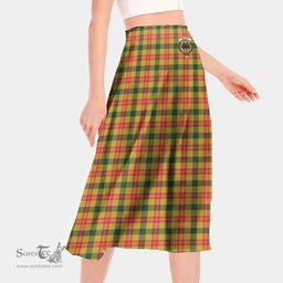 Scottish Baxter Clan Crest Tartan Womens Long Section Chiffon Skirt Tartan Skirt