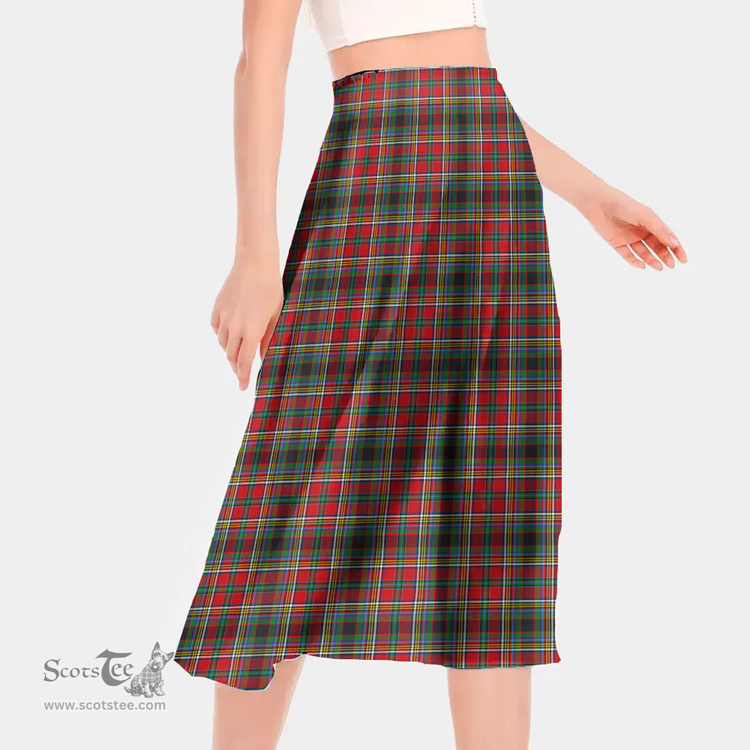 Scottish Anderson of Arbrake Clan Tartan Womens Long Section Chiffon Skirt Tartan Skirt