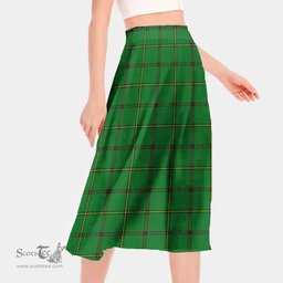 Scottish Don (Tribe-of-Mar) Clan Tartan Womens Long Section Chiffon Skirt Tartan Skirt