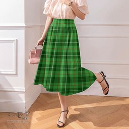 Scottish Galloway District Clan Tartan Womens Long Section Chiffon Skirt Tartan Skirt