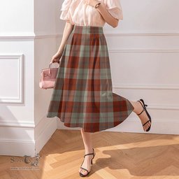 Scottish Davidson Dress Dancers Clan Tartan Womens Long Section Chiffon Skirt Tartan Skirt