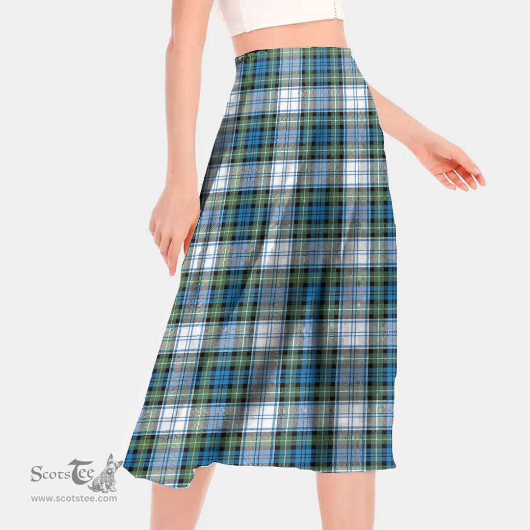 Scottish Campbell Dress Ancient Clan Tartan Womens Long Section Chiffon Skirt Tartan Skirt