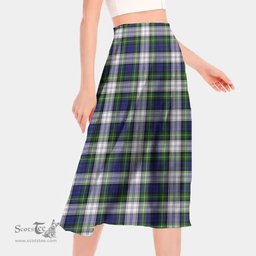 Scottish Gordon Dress Modern Clan Tartan Womens Long Section Chiffon Skirt Tartan Skirt