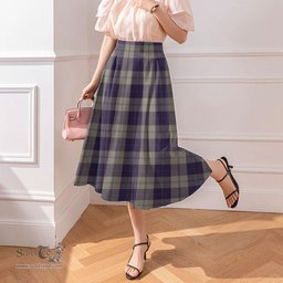 Scottish Cunningham Dress Blue Dancers Clan Tartan Womens Long Section Chiffon Skirt Tartan Skirt