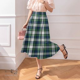 Scottish Gordon Dress Ancient Clan Tartan Womens Long Section Chiffon Skirt Tartan Skirt