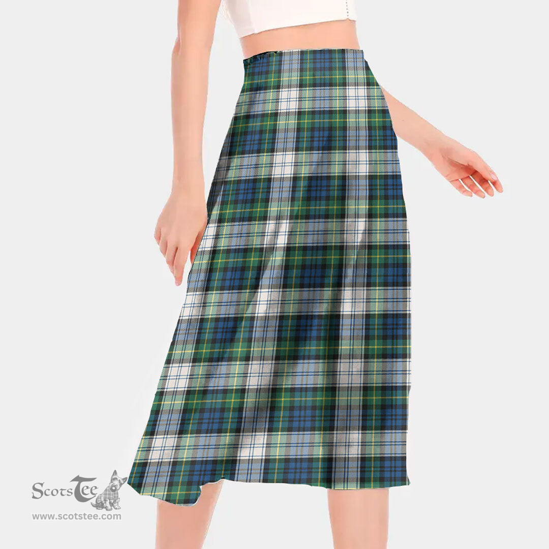 Scottish Gordon Dress Ancient Clan Tartan Womens Long Section Chiffon Skirt Tartan Skirt