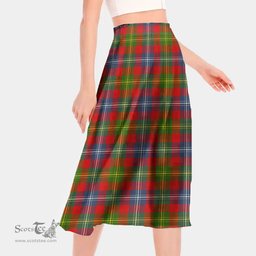 Scottish Forrester Clan Tartan Womens Long Section Chiffon Skirt Tartan Skirt