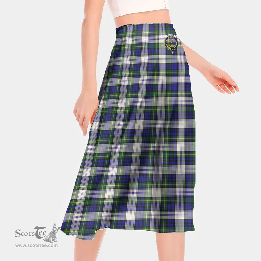 Scottish Gordon Dress Modern Clan Crest Tartan Womens Long Section Chiffon Skirt Tartan Skirt