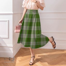 Scottish Cunningham Dress Green Dancers Clan Tartan Womens Long Section Chiffon Skirt Tartan Skirt