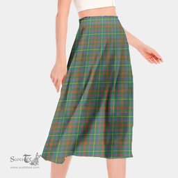 Scottish MacKintosh Hunting Ancient Clan Tartan Womens Long Section Chiffon Skirt Tartan Skirt