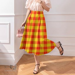 Scottish MacLeod of Raasay Clan Tartan Womens Long Section Chiffon Skirt Tartan Skirt
