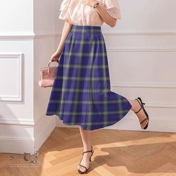Scottish Kinnaird Clan Tartan Womens Long Section Chiffon Skirt Tartan Skirt