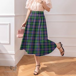Scottish Logan Ancient Clan Tartan Womens Long Section Chiffon Skirt Tartan Skirt