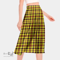 Scottish Jardine Clan Tartan Womens Long Section Chiffon Skirt Tartan Skirt