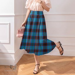Scottish Home Ancient Clan Tartan Womens Long Section Chiffon Skirt Tartan Skirt