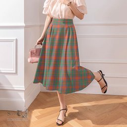 Scottish MacKintosh Ancient Clan Tartan Womens Long Section Chiffon Skirt Tartan Skirt