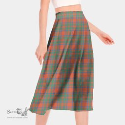Scottish MacKintosh Ancient Clan Tartan Womens Long Section Chiffon Skirt Tartan Skirt