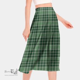 Scottish MacDonald Lord of the Isles Hunting Clan Tartan Womens Long Section Chiffon Skirt Tartan Skirt