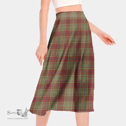 Scottish MacGillivray Hunting Ancient Clan Tartan Womens Long Section Chiffon Skirt Tartan Skirt