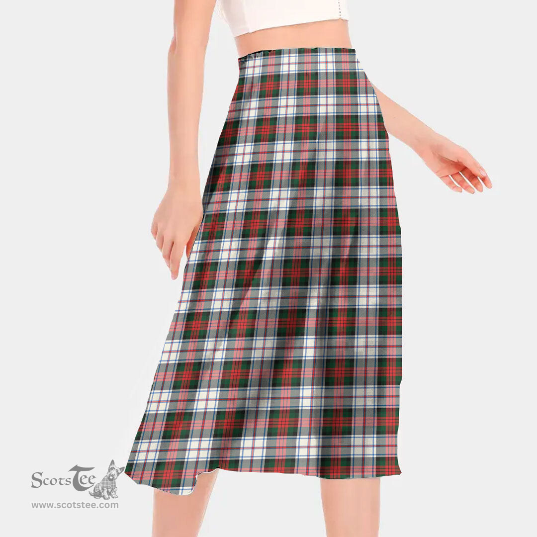 Scottish MacDuff Dress Modern Clan Tartan Womens Long Section Chiffon Skirt Tartan Skirt
