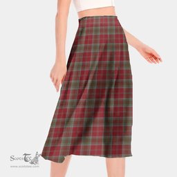 Scottish Lindsay Weathered Clan Tartan Womens Long Section Chiffon Skirt Tartan Skirt