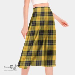 Scottish MacLeod of Lewis Ancient Clan Tartan Womens Long Section Chiffon Skirt Tartan Skirt