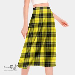 Scottish MacLeod of Lewis Modern Clan Tartan Womens Long Section Chiffon Skirt Tartan Skirt