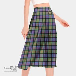Scottish MacDonald Ancient Clan Crest Tartan Womens Long Section Chiffon Skirt Tartan Skirt