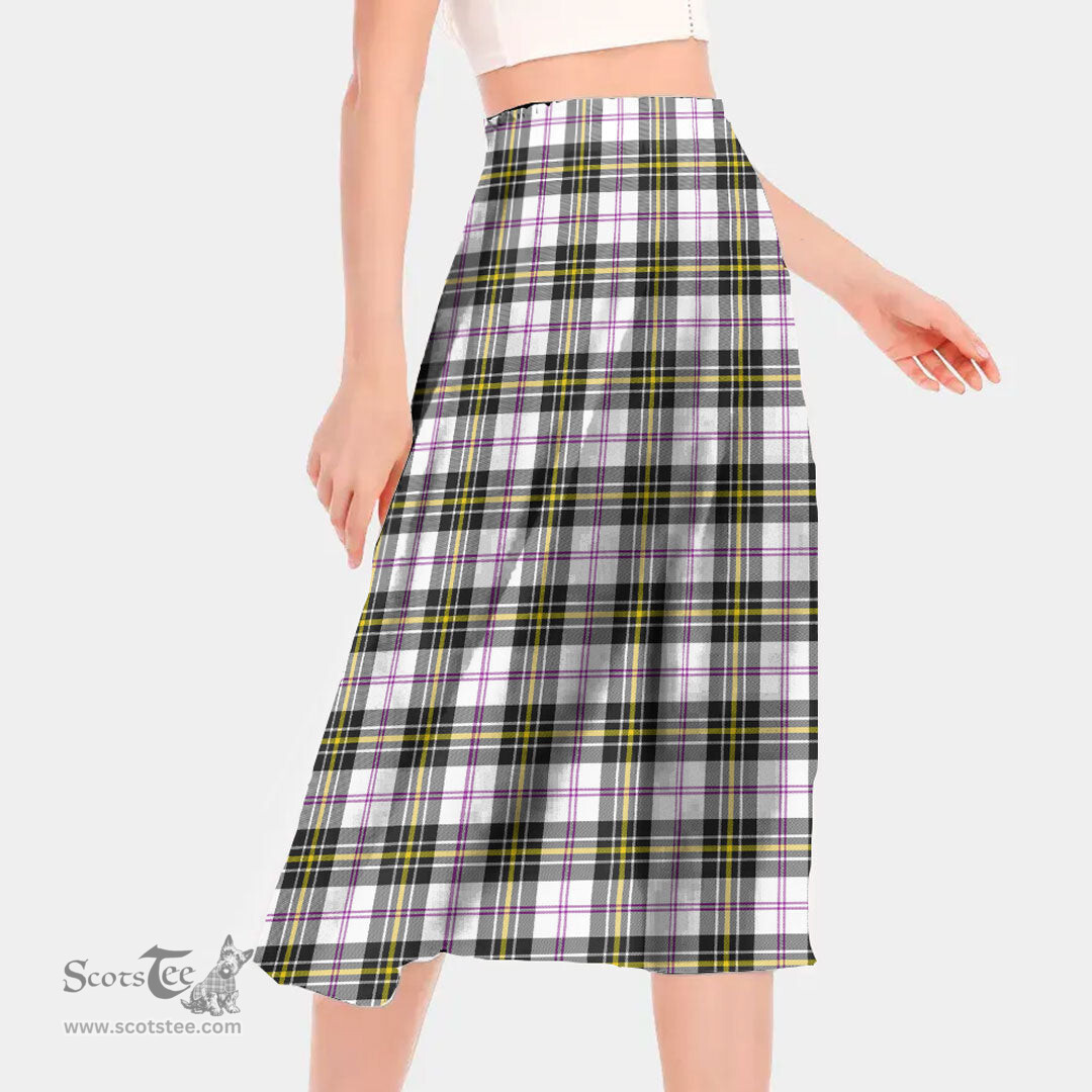 Scottish MacPherson Dress Modern Clan Tartan Womens Long Section Chiffon Skirt Tartan Skirt