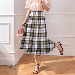 Scottish MacPherson Dress Modern Clan Crest Tartan Womens Long Section Chiffon Skirt Tartan Skirt